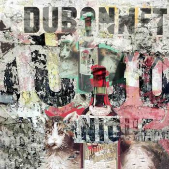 Collages titled "CHAT DUBONNET" by Francois Chauvin, Original Artwork