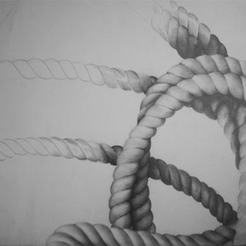 Σχέδιο με τίτλο "Les cordes" από François Dumoulin, Αυθεντικά έργα τέχνης, Άλλος