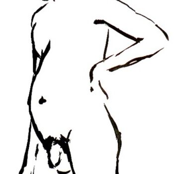 Dessin intitulée "Nu n°6" par François Dumoulin, Œuvre d'art originale, Autre