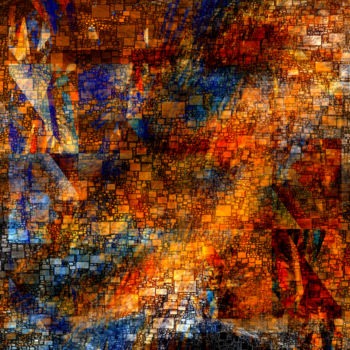 Цифровое искусство под названием "Recueillement" - Françoise Aubert-Moreau, Подлинное произведение искусства, Цифровая живоп…