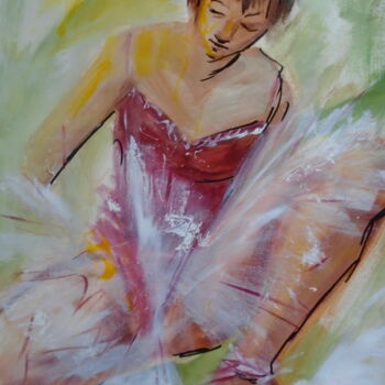 Peinture intitulée "La danseuse" par Françoise Augustine, Œuvre d'art originale, Acrylique