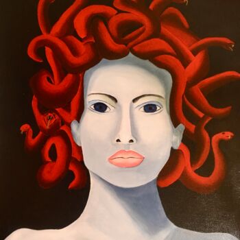 Peinture intitulée "MEDUSA" par Françoise Augustine, Œuvre d'art originale, Acrylique Monté sur Châssis en bois