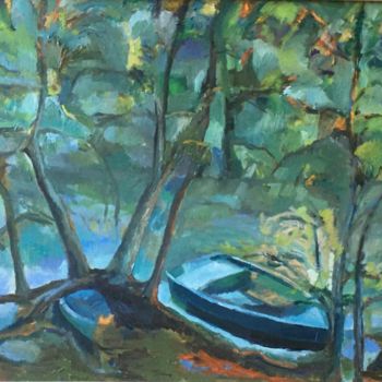 Pintura titulada "rivière" por Françoise Chat-Passe Joli-Vet, Obra de arte original, Oleo