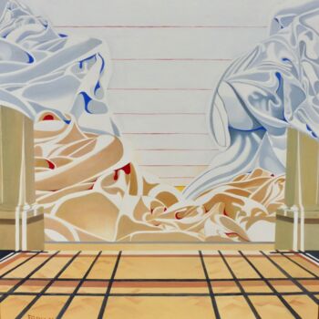 绘画 标题为“Mise en scène” 由Françoise Clercx, 原创艺术品, 油 安装在木质担架架上