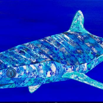 Painting titled "Silky shark" by Françoise Dagorn, Original Artwork, Acrylic