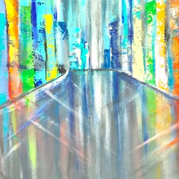 Painting titled "To the corner" by Françoise Dagorn, Original Artwork, Acrylic