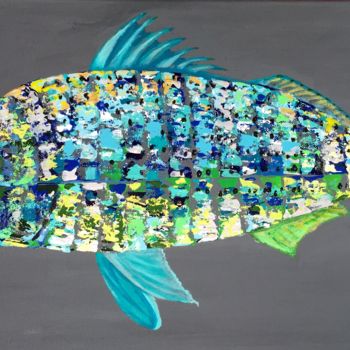Painting titled "Spotted grunter fro…" by Françoise Dagorn, Original Artwork, Acrylic