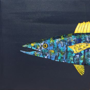 Painting titled "Wahoo Triptyh" by Françoise Dagorn, Original Artwork, Acrylic