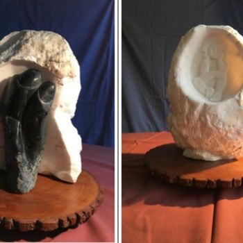 Escultura intitulada "Sculpture Albâtre/S…" por Cédo, Obras de arte originais, Pedra