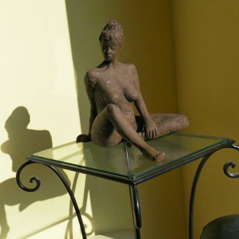 Sculpture titled "Sculpture en terre…" by Cédo, Original Artwork, Terra cotta