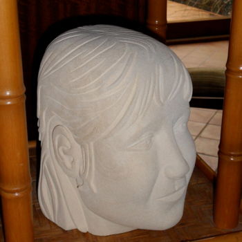 雕塑 标题为“Portrait de Frida” 由Cédo, 原创艺术品, 石