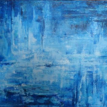 Pintura titulada ""Bleu"" por Françoise Folley, Obra de arte original, Acrílico
