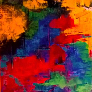 Painting titled "Couleurs 4" by Françoise Folley, Original Artwork, Acrylic