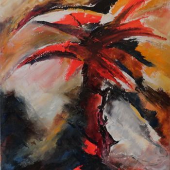 Malerei mit dem Titel "Eruption" von Françoise Folley, Original-Kunstwerk, Öl