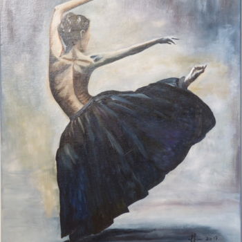 Pittura intitolato "Danseuse d'ombre.jpg" da Françoise Fucina, Opera d'arte originale, Olio