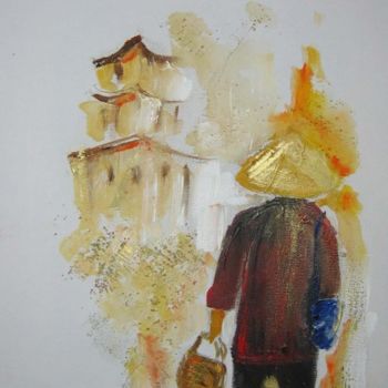 Painting titled "CHINOIS BRUN" by Françoise Gisclard, Original Artwork