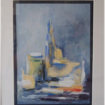 Painting titled "PAYSAGE URBAIN" by Françoise Husson, Original Artwork, Acrylic