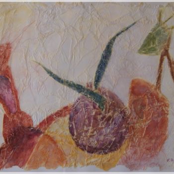 Painting titled "JARDINAGE" by Françoise Husson, Original Artwork, Watercolor
