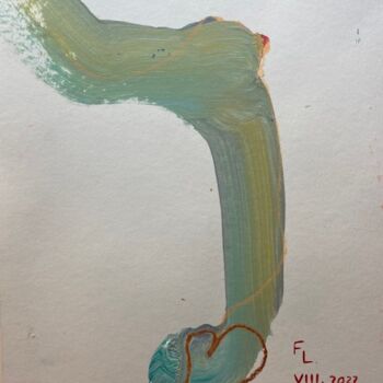 Tekening getiteld "Femme 7" door Francoise Leblanc, Origineel Kunstwerk, Krijt