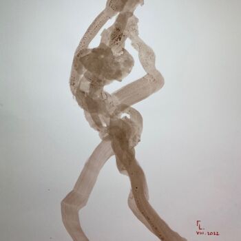 Drawing titled "TRAIT VIVANT 6" by Francoise Leblanc, Original Artwork, Ink