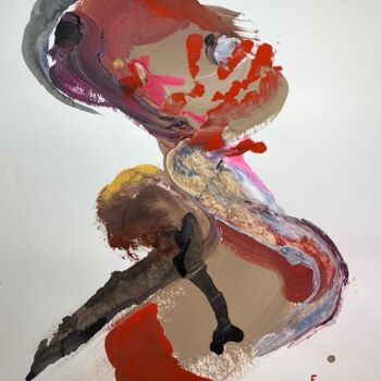 Pintura titulada "HOMME DROIT" por Francoise Leblanc, Obra de arte original, Acrílico
