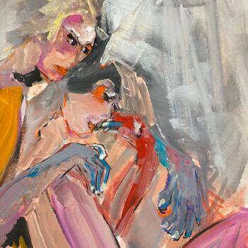 Pintura titulada "FEMMES JE VOUS AIME" por Francoise Leblanc, Obra de arte original, Acrílico