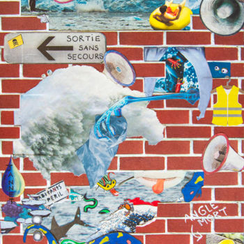 Collages intitulée "TAMEN SCIEBANT" par Jannet, Œuvre d'art originale, Collages Monté sur Panneau de bois