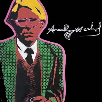 Malarstwo zatytułowany „Warhol” autorstwa Francoise Minet, Oryginalna praca, Akryl