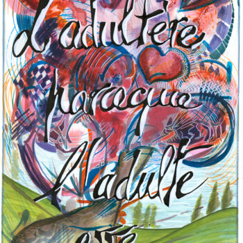 Peinture intitulée "L'adultère, parce q…" par Françoise Niel Aubin, Œuvre d'art originale, Aquarelle