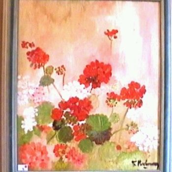 Картина под названием "Bouquet" - Françoise Rischmann, Подлинное произведение искусства