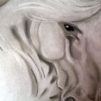 Dibujo titulada "cheval-pastel-" por Francoise Bontemps, Obra de arte original, Pastel