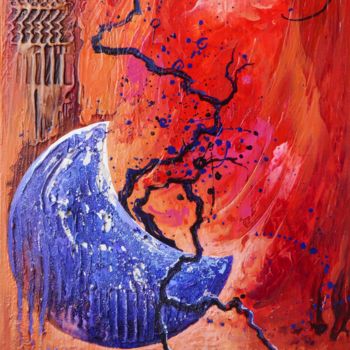 Painting titled "equilibre-30-x-60.j…" by Françoise Hannequin, Original Artwork, Oil