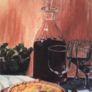 「Bon appétit」というタイトルの絵画 Françoise Maheによって, オリジナルのアートワーク, オイル