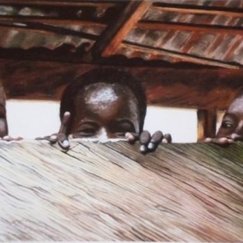 "les petits complote…" başlıklı Resim Françoise Mahe tarafından, Orijinal sanat, Pastel