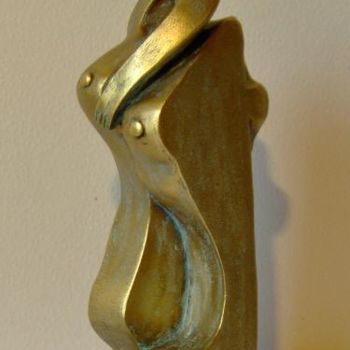 Sculpture titled "Totem (face 1)" by Françoise Pasquier, Original Artwork