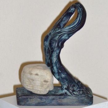 Sculpture titled "Vague Bleue" by Françoise Pasquier, Original Artwork