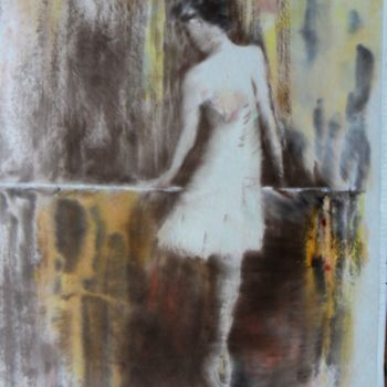 Painting titled "A la barre" by Françoise Pillou, Original Artwork, Ink