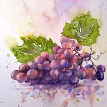 Painting titled "2018-6-raisins.jpg" by Françoise Tolbiac, Original Artwork, Watercolor