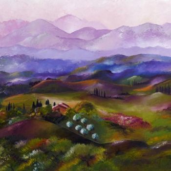 Peinture intitulée "Toscane" par Françoise Tolbiac, Œuvre d'art originale, Huile