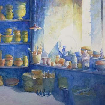 Malerei mit dem Titel "Chez mon ami le pot…" von Françoise Tolbiac, Original-Kunstwerk