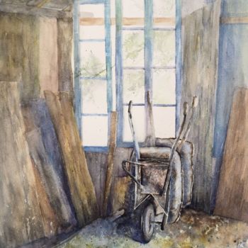 Painting titled "Bien seules" by Françoise Tolbiac, Original Artwork, Watercolor