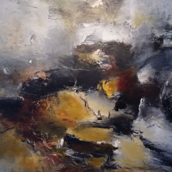 Malerei mit dem Titel "L'appel du soir" von Françoise Vandiedonck, Original-Kunstwerk, Acryl