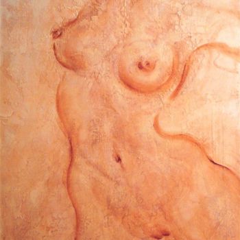 Malerei mit dem Titel "Sanguine 1" von Françoise Veillon, Original-Kunstwerk, Acryl