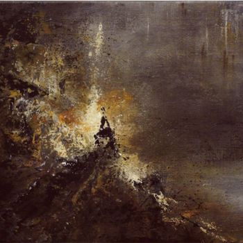 Painting titled "Nocturne 6" by Françoise Veillon, Original Artwork, Acrylic