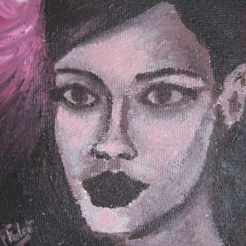 Painting titled "Rihanna" by François Falet, Original Artwork, Oil