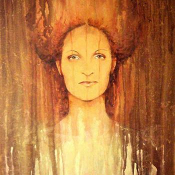 Painting titled "mamma" by Franco Marras, Original Artwork