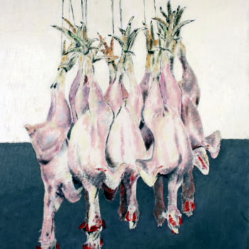 Malerei mit dem Titel "crezy-horse" von Franco Zanella, Original-Kunstwerk, Öl