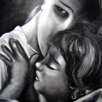 Drawing titled "Parle moi" by Frandiodore, Original Artwork, Chalk