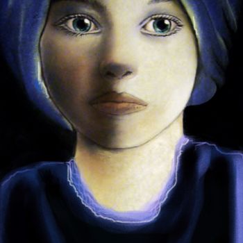 Pintura intitulada "Jeune fille en lumi…" por Frandiodore, Obras de arte originais, Acrílico