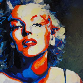 Painting titled "Marylin" by Frank Chevallier, Original Artwork, Oil